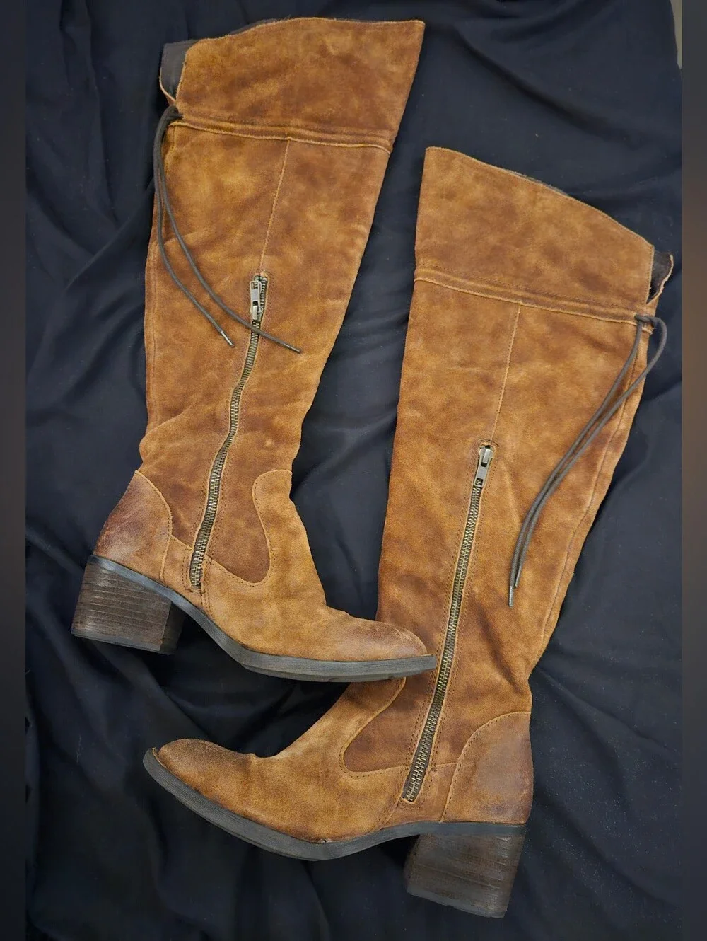 Børn Distressed Brown Suede Over-The-Knee Boots 6M